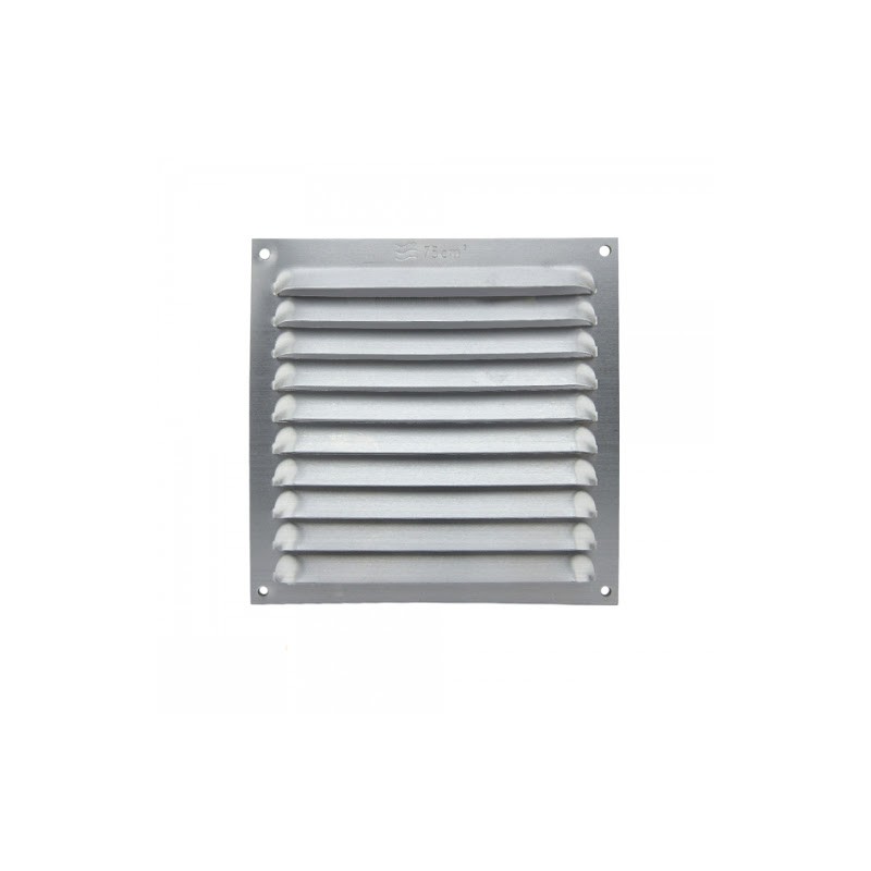 Rejilla de ventilación rectangular fabricada con chapa de acero con un  marco para su instalación Upmann